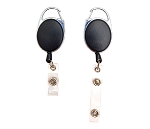 Schwarzes Jojo mit Karabiner und Vinylclip
