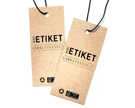 Nachhaltige Hängeetiketten