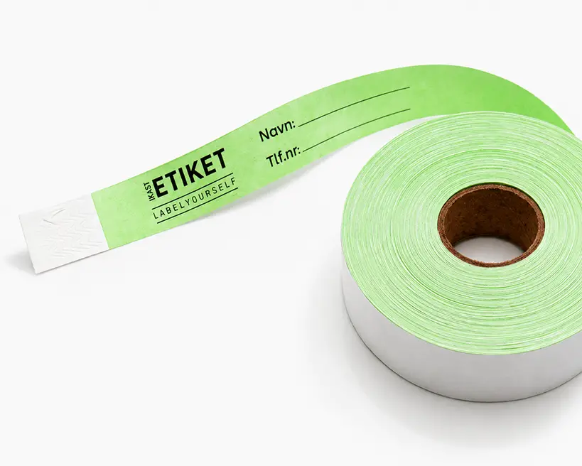 Papierarmbänder auf Rolle für Spender