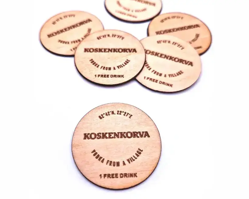 Nachhaltiger RFID-/ NFC-Tag aus Holz oder PET
